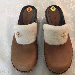 ECCO LADIES MULES.  New, never worn!  Size 5 with box and $4.99 shipping!!